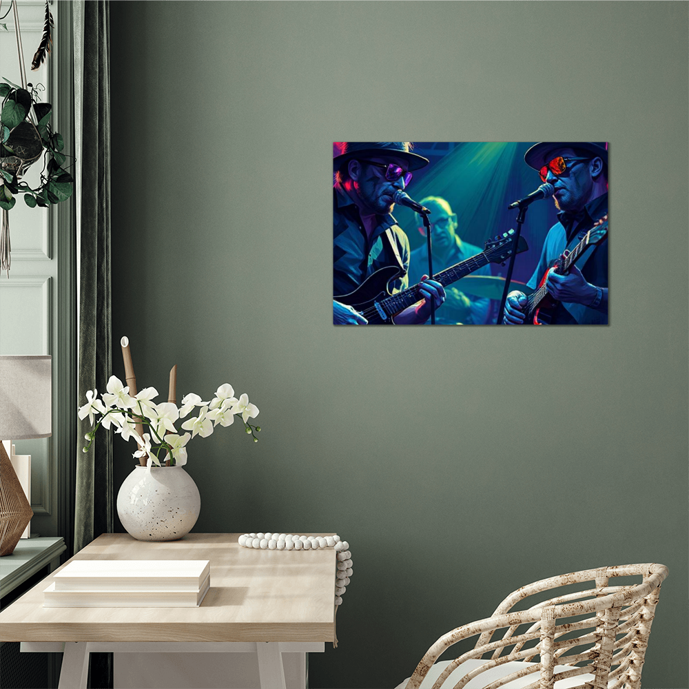 Live Band - Metal Art Print